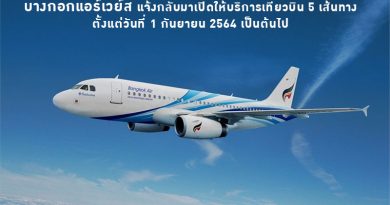 บางกอกแอร์เวย์ส แจ้งกลับมาเปิดให้บริการเที่ยวบิน 5 เส้นทาง ตั้งแต่วันที่ 1 กันยายน 2564 เป็นต้นไป บางกอกแอร์เวย์ส แจ้งกลับมาเปิดให้บริการเที่ยวบิน 5 เส้นทาง ตั้งแต่วันที่ 1 กันยายน 2564 เป็นต้นไป